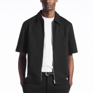 COS Cotton Jersey Zip Shirt